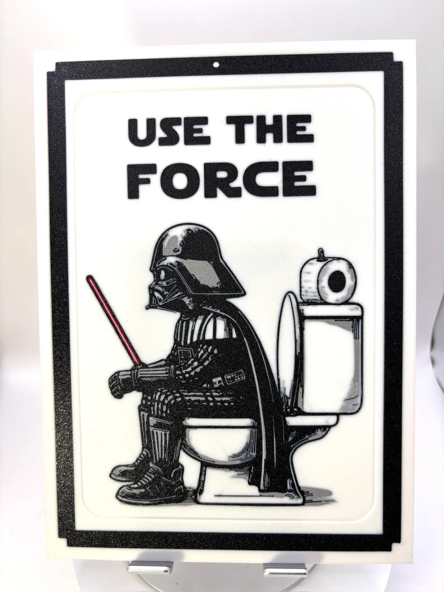 Quadro Decorativo Divertente “Use the Force” Star Wars – Stampa 3D Artigianale