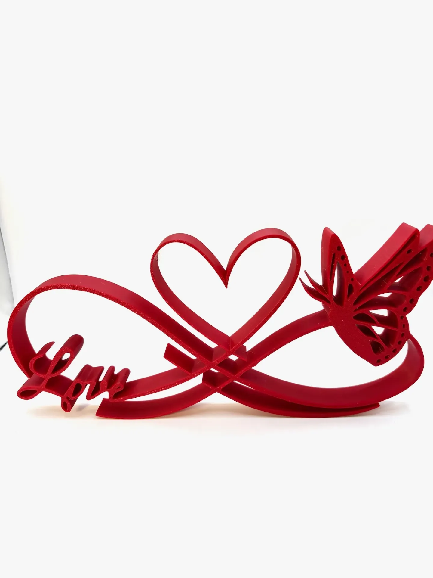 [SILcCeF] Soprammobile “Infinite Love” con cuore e farfalla – Decorazione 3D moderna