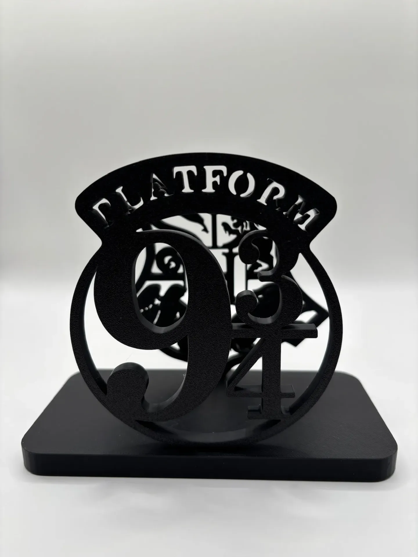 Porta Tovaglioli Harry Potter 3D Stemma Hogwarts PLA Nero 15x12cm