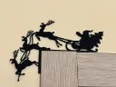 Wall Art Decorazione Natalizia Angolo Porta Slitta Renna – Stampa 3D