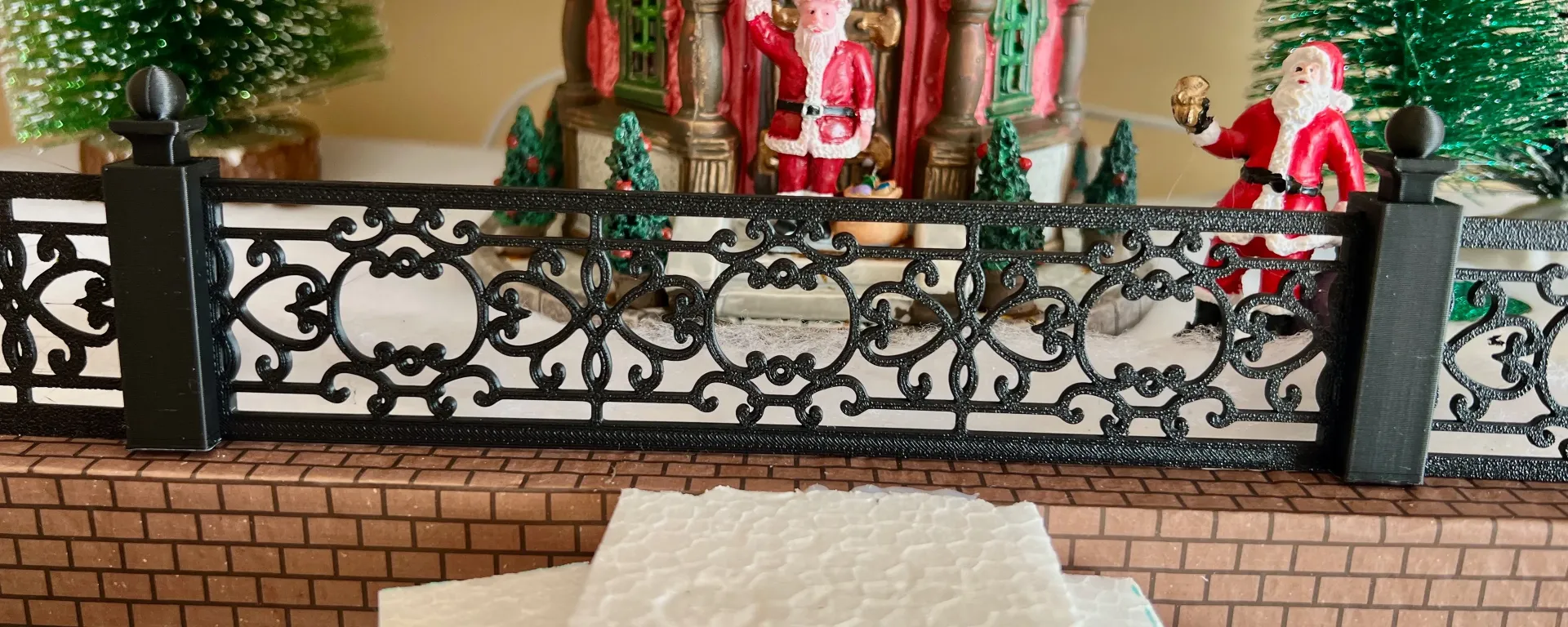 Set Ringhiere e Piloni per Villaggio Natale Lemax Stampa 3D in PLA (set da 5)