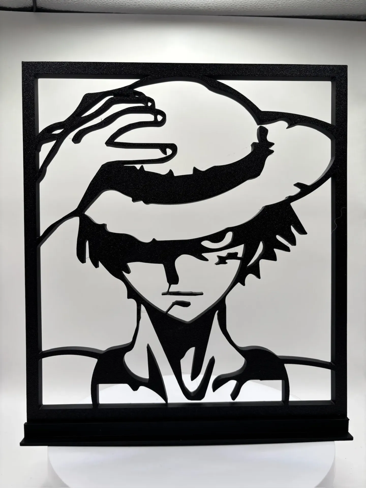 Quadro Line Art 3D Silhouette One Piece - Decorazione da Parete e Scrivania