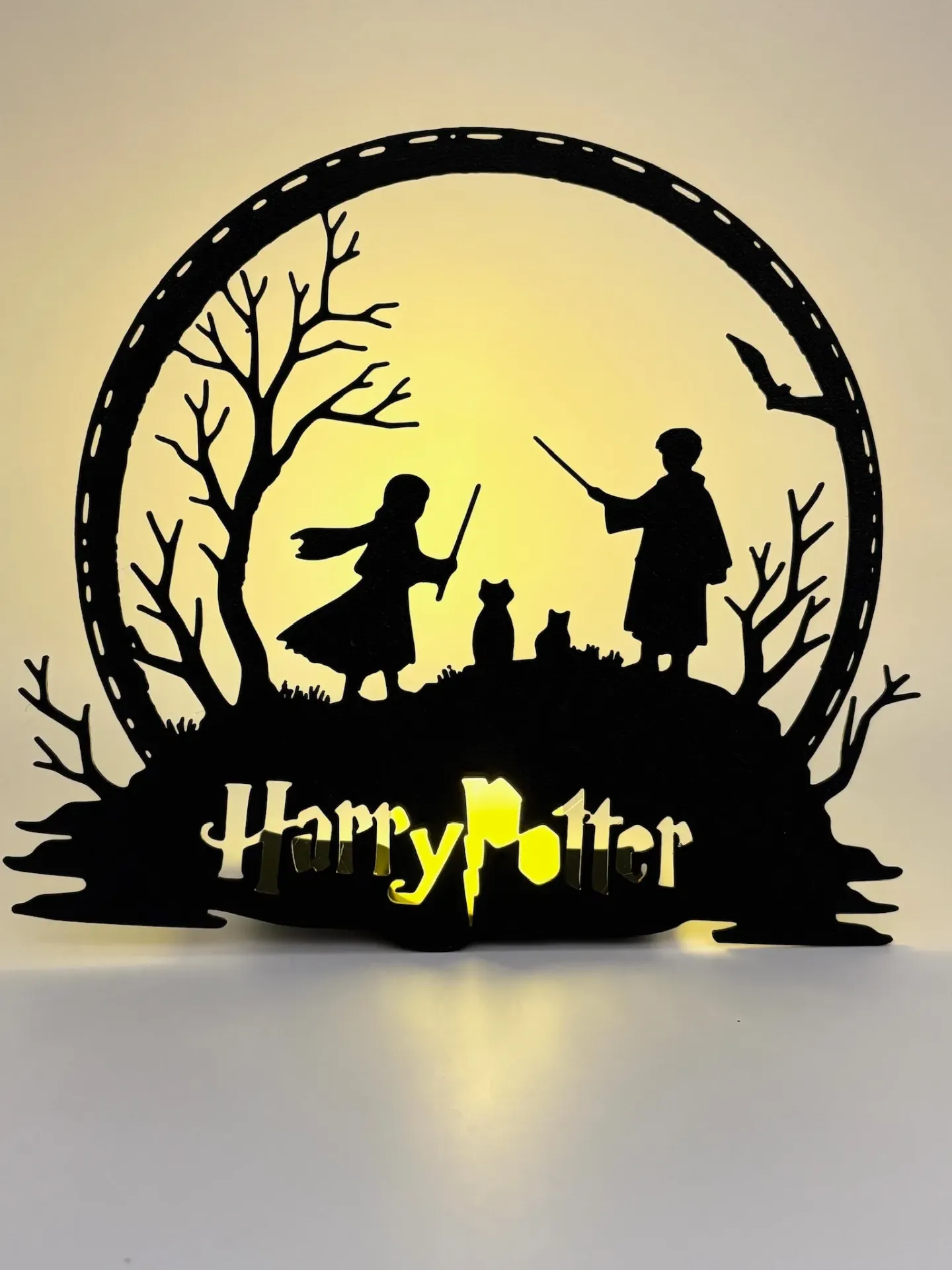 Statuetta 3D Harry Potter con effetto luce + candelina LED