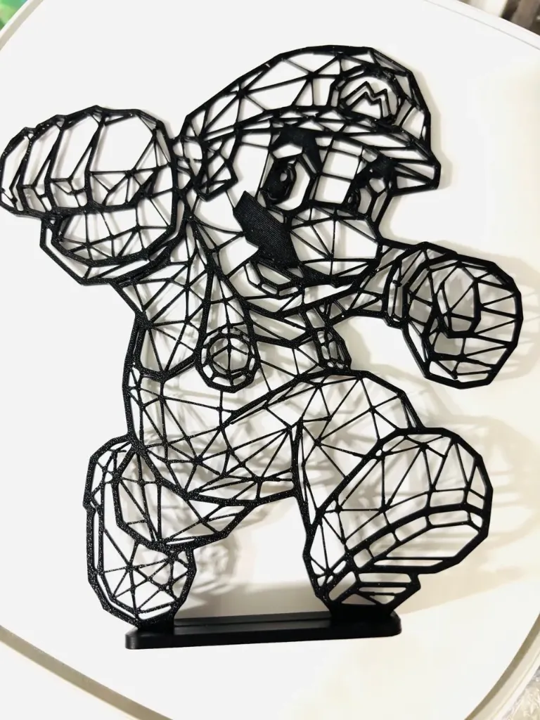 Super Mario Line Art – Decorazione in stampa 3D per fan Nintendo