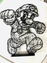 Super Mario Line Art – Decorazione in stampa 3D per fan Nintendo