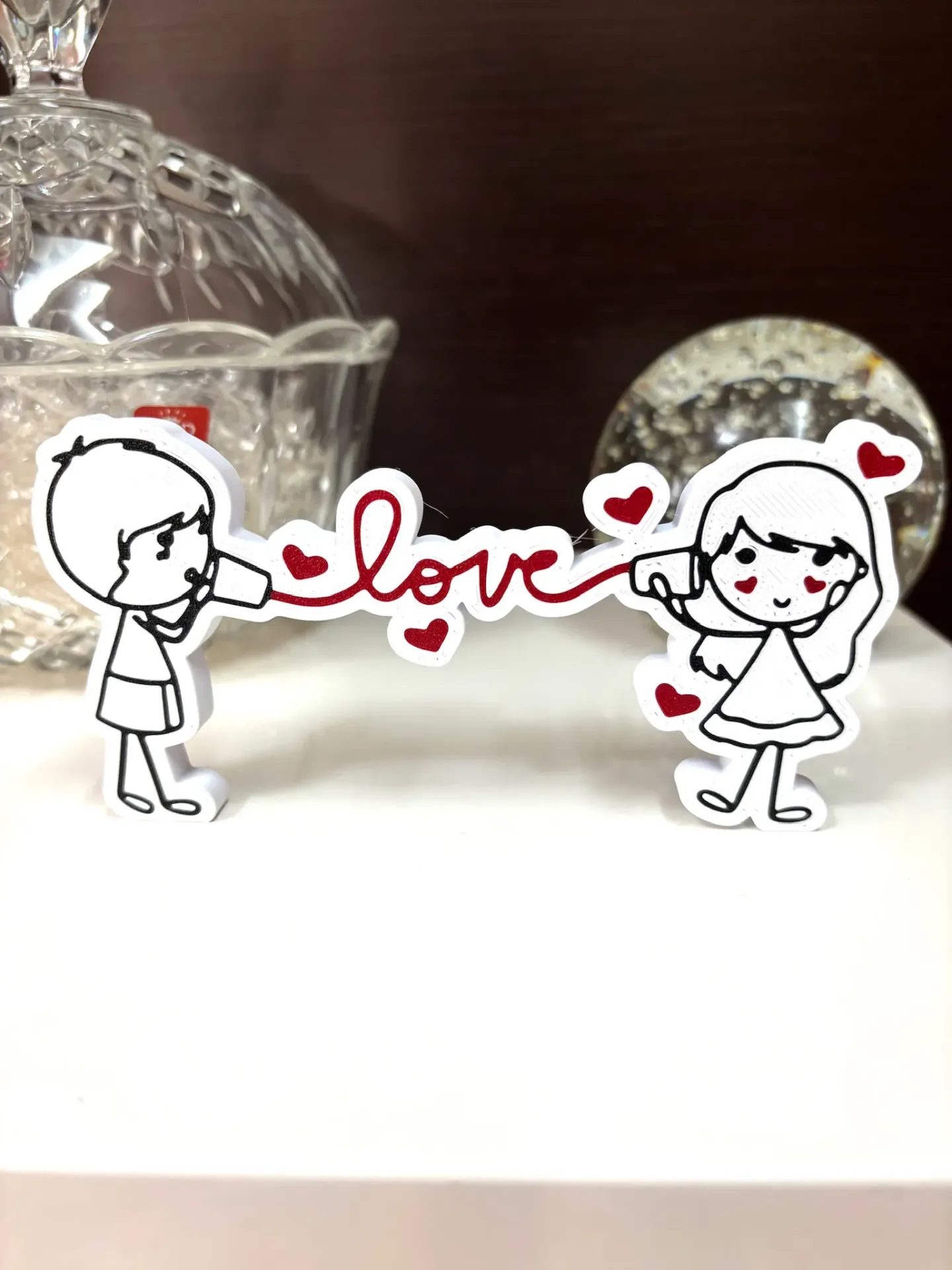 Coppia innamorata “Love” – stampa 3D decorativa San Valentino