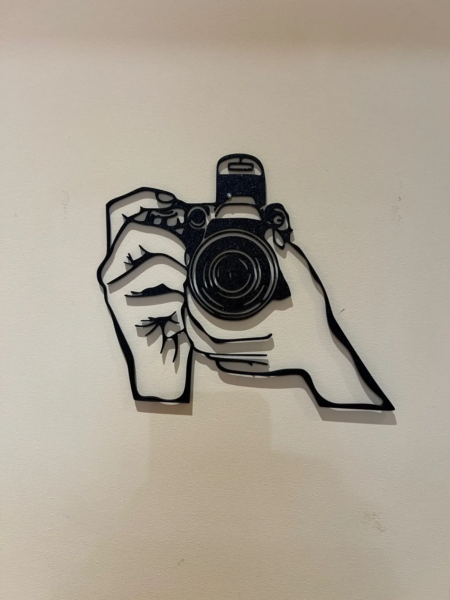 Line Art Fotocamera Reflex Stampa 3D (Bianco)