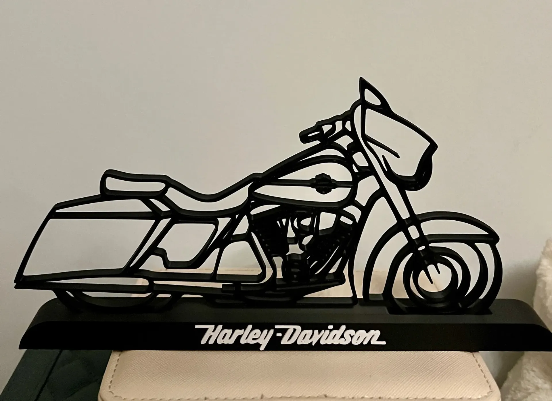 Statuetta Harley Davidson Stampa 3D Line Art