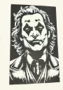 Wall Art Joker in 3D bicolore – stampa bianco e nero 10x16 cm